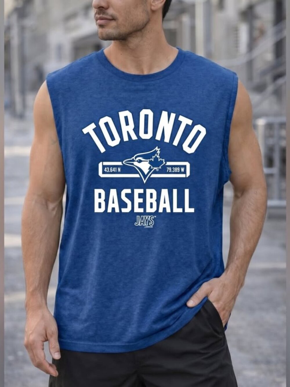 BLUE JAYS BASEBALL MUSCLE TEE  (Medium)
